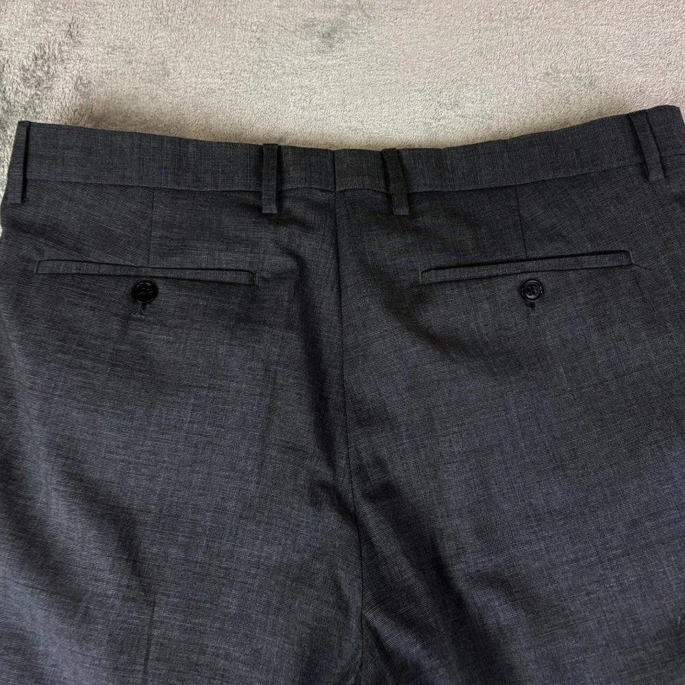 Banana Republic Mens 36x30 Charcoal Grey Slim Fit Marzotto Italian Wool Pants
